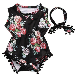 Newborn Baby Rompers Summer Style Baby Girls Clothes 2pcs Floral Infant Jumpsuits Baby Boy Brand Clothing Set