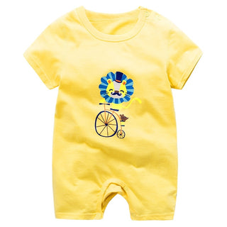 Lion Print Cottons Baby Boy, Girl Jumpsuit Clothing
